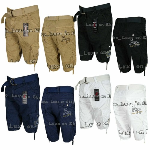 Embroidered cargo shorts men - embroidered,